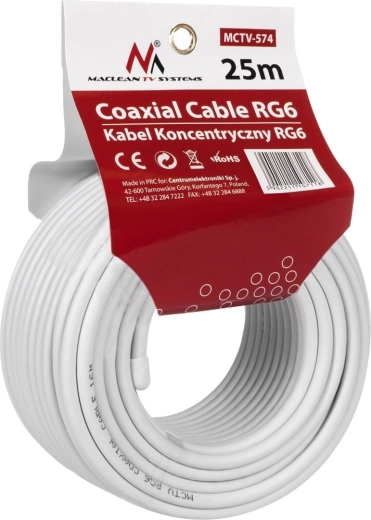 Koaxiální satelitní kabel rg6 25 m 1.0 ccs MACLEAN