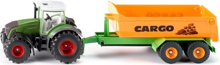 Siku traktor Fendt 936 s hákovým podvozkem a vyklápěcí korbou 1:50