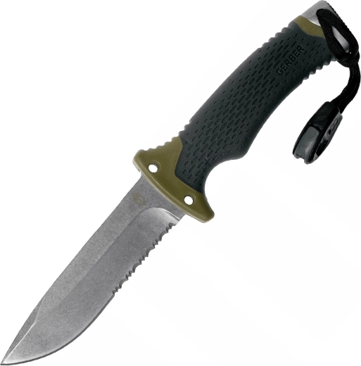 Gerber Ultimate Survival – nůž na přežití 12 cm se Stonewash úpravou a pouzdrem