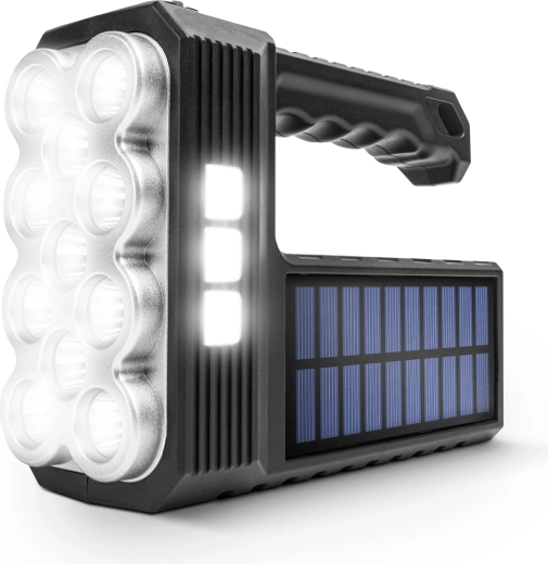 Solární COB LED svítilna s funkcí pracovní lampy