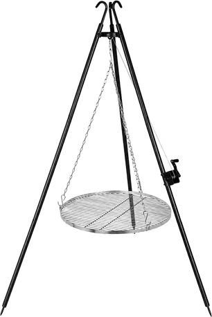 Stabilní trojnožka pro bezpečné grilování nad ohněm