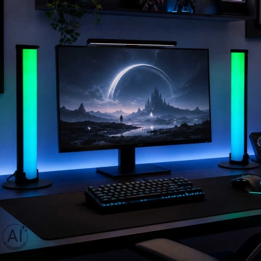 RGB světelné sloupky pro herní atmosféru