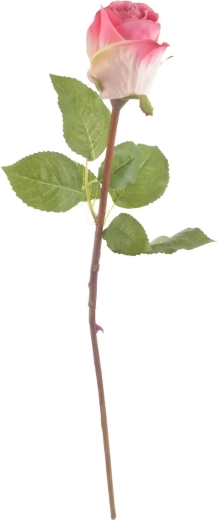 Umělá růže růžová 51 cm