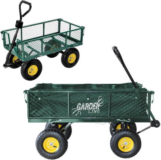 Zahradní dvouúčelový vozík zelený