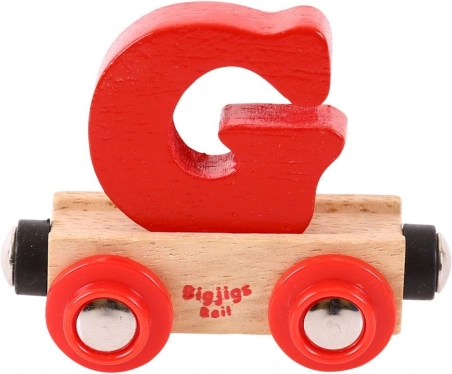 Bigjigs Rail dřevěný vagónek - písmeno G