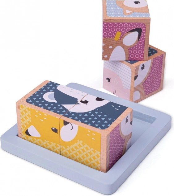 Dřevěné kostky Woodland