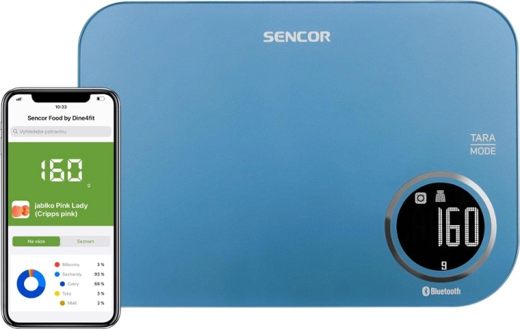 Sencor chytrá kuchyňská váha s Bluetooth