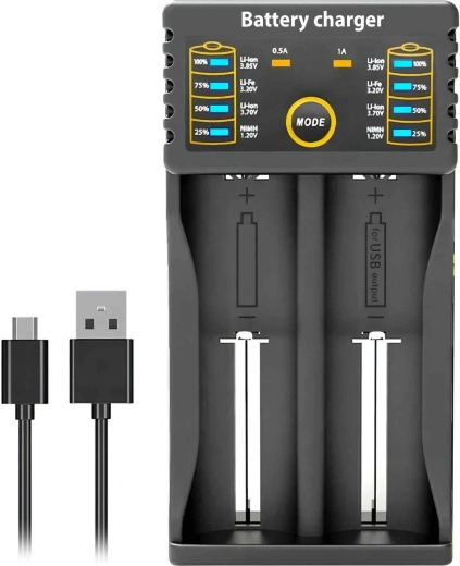 LiitoKala Lii-202 inteligentní nabíječka akumulátorů s funkcí powerbanky - 1 kus