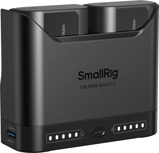 SmallRig sada dvou baterií DMW-BLK22 s duální USB-C nabíječkou - 2 ks