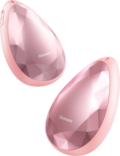 Ocoopa UT3041 dvojitý kapesní ohřívač rukou 2×2000 mAh, USB‑C, růžový