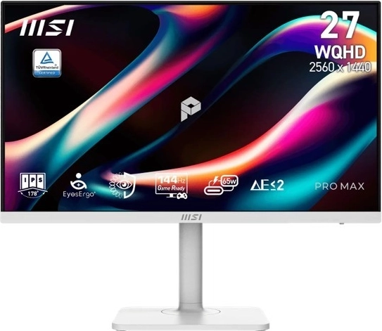 MSI pro max 271qphw 27" bílý WQHD 144 Hz monitor
