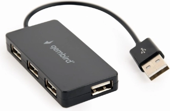 Černý USB Hub 4 Porty