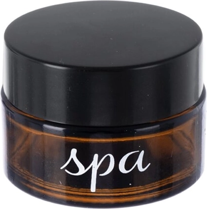 Kosmetická dóza Spa z hnědého skla 20 ml s plastovým víčkem