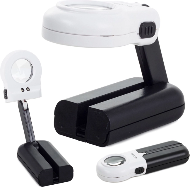 Ruční čtecí lupa 16x s LED osvětlením