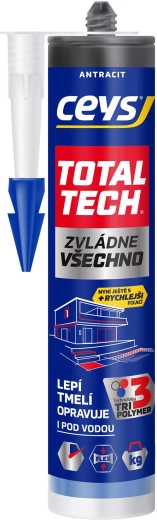 Univerzální lepidlo a tmel Ceys Total Tech antracit 290 ml