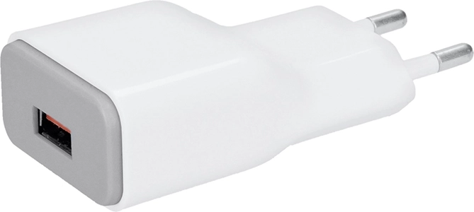 Solight USB nabíjecí adaptér s rychlým nabíjením Qualcomm (1× USB-A), bílošedý