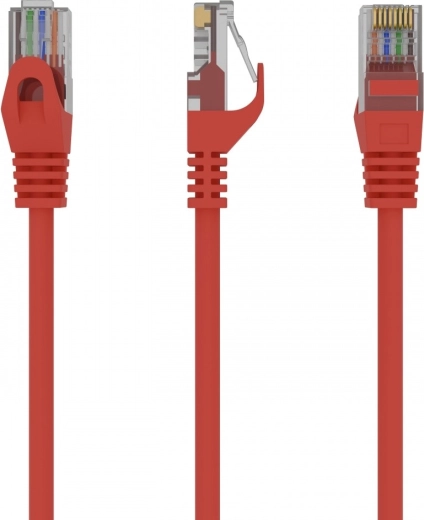 Síťový patch kabel Cat. 6 UTP 3 m červený