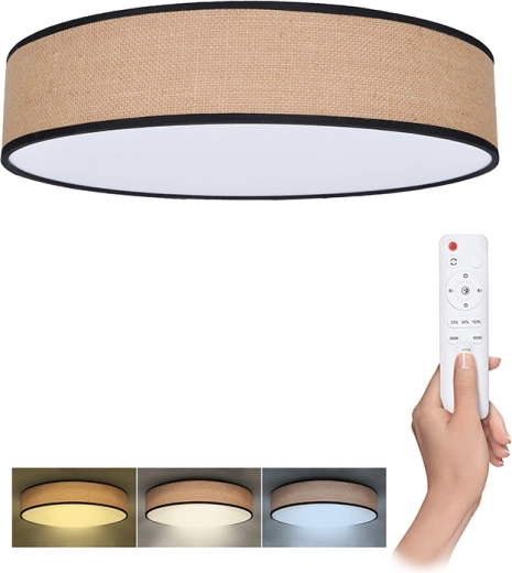Solight LED stropní a nástěnné svítidlo Brownie s dálkovým ovladačem 48 W, 3360 lm, 40 cm, CCT, stmívatelné