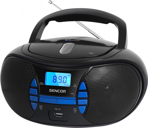 Sencor SPT 2700 bk boombox s CD přehrávačem, bluetooth a FM rádiem - 1 kus