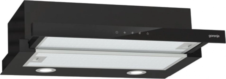 Teleskopický kuchyňský odsavač par 60 cm, černý