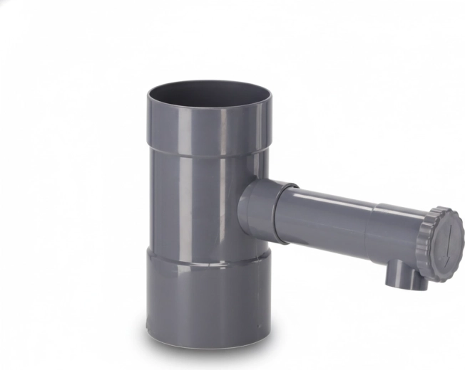 Sb�rač dešťové vody, šedý, 80 mm