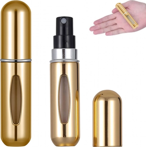 Cestovní plnitelný rozprašovač na parfémy 5 ml – Zlatá