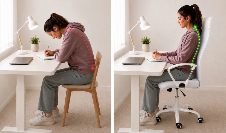 Ergonomická opora a lepší držení těla