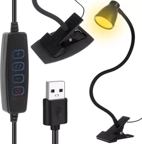Stolní lampa s klipsem černá Izoxis