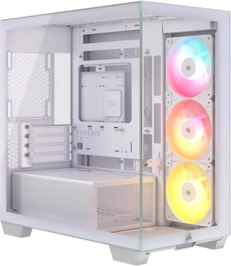 Počítačová skříň CORSAIR 2800X RS-R ARGB mATX panoramatická černá – Bílá