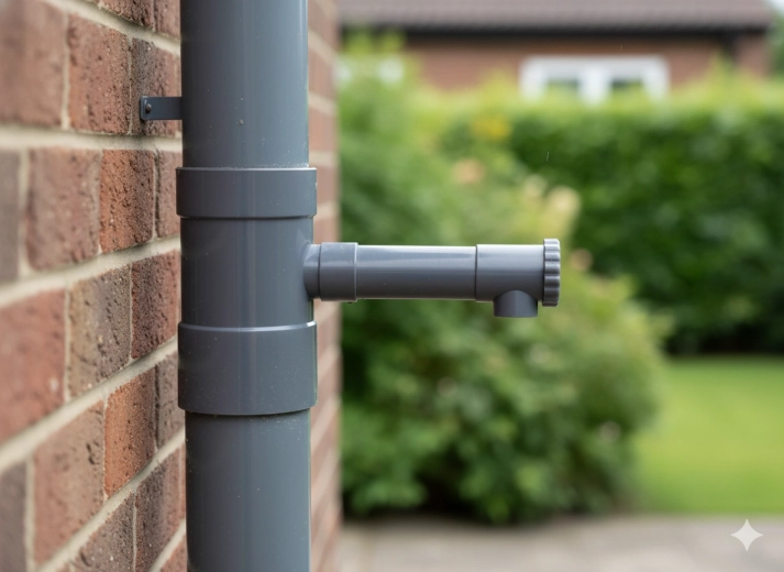 Praktické odvádění vody do sudu