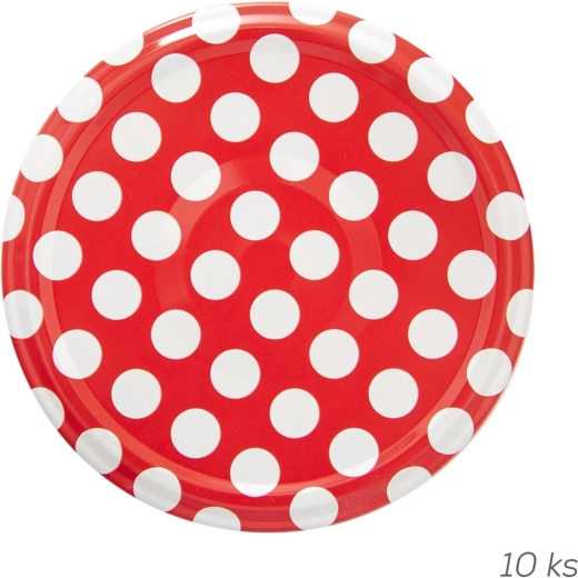 Kovové zavařovací víčko 82 mm s motivem puntíků (10 ks)