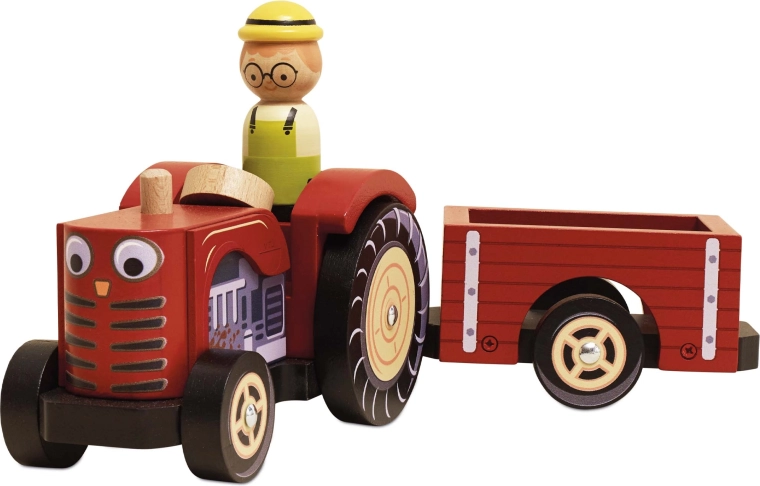 Le Toy Van dřevěný traktor s přívěsem pro děti