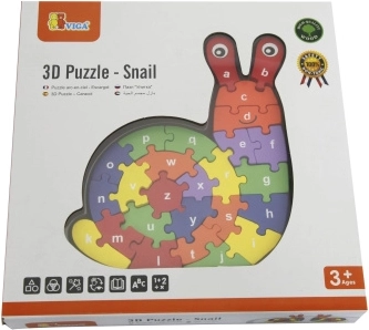 3D puzzle Šnek s abecedou