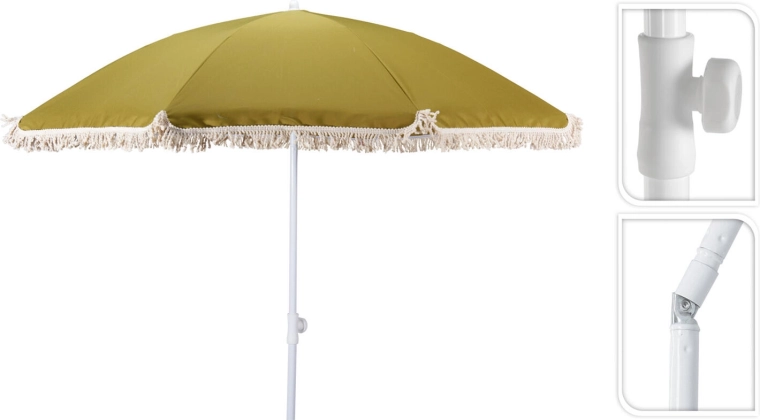 Zahradní slunečník oliva se střapcem 180/160 cm