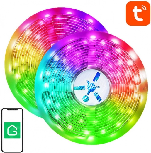 chytrý wifi rgb led pásek nitebird sl3 2×5 m s podporou tuya