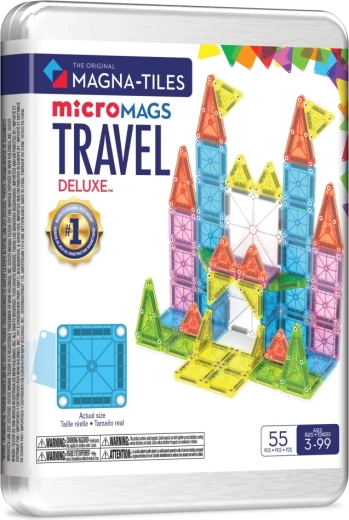 Magna-Tiles cestovní magnetická stavebnice microMAGS travel deluxe (55 dílků)