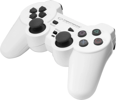 Gamepad pro PC a PlayStation 3 s vibracemi Esperanza Trooper (USB, bílý/černý)