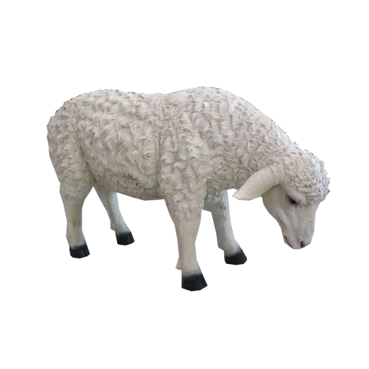 Vánoční dekorativní figura ovce z pryskyřice 87,6 cm