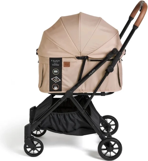 Odpružená, otočná přední kola a velký koš s magnetem