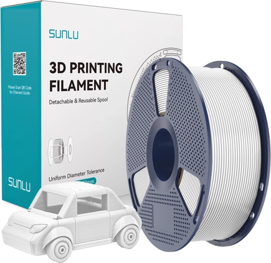 PETG filament Sunlu – Bílá