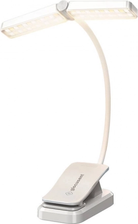 Lampička na knihu Glocusent Wingy USB-C bílá