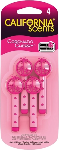 Vonné tyčinky do ventilace California Scents Coronado Cherry, 4 ks