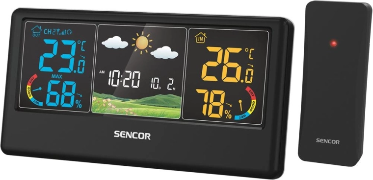 Sencor meteostanice s bezdrátovým senzorem