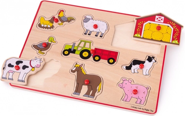Vkládací puzzle Farmářský statek Bigjigs Toys