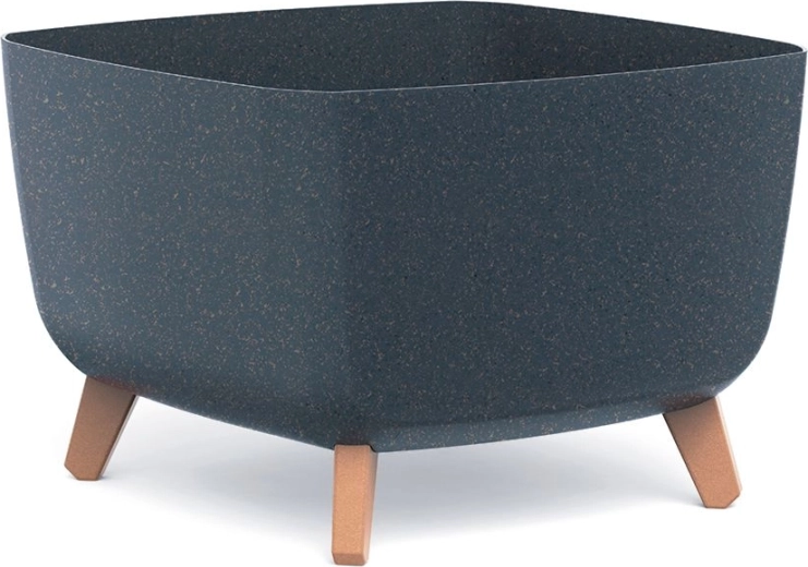 Květináč Gracia Square Eco Wood 39 × 39 cm antracit