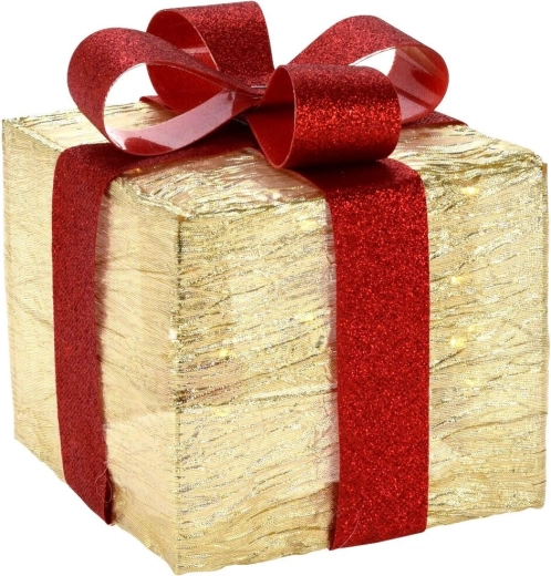 Třpytivá zlatá a červená