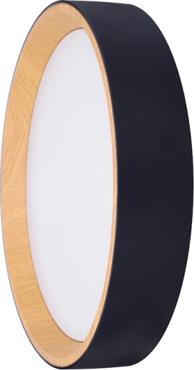 Moderní design v černé a dekoru dřeva