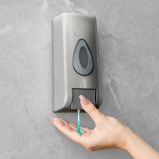 Nástěnný ruční dávkovač mýdla 350 ml – Stříbrná