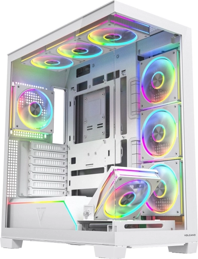 Počítačová skříň MODECOM Volcano Stellar Plus ARGB, midi tower, bílá