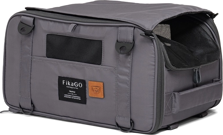 FikaGO cestovní nosič pro psy a kočky truffle grey